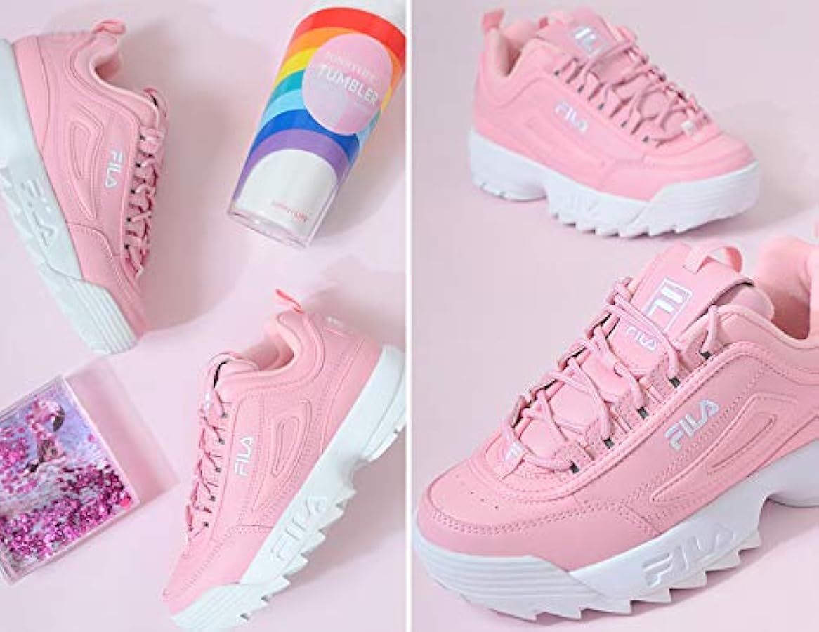 FILA 25.5厚底スニーカー ピンク×レッドハート<No.422> FILA 25.5厚底スニーカー ピンク×レッドハート<No.422>
